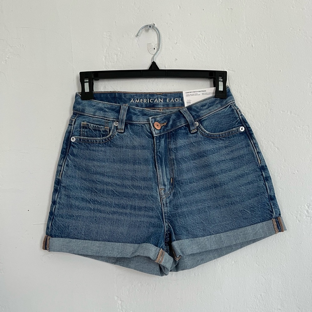 American Eagle Highest Rise Mom Shorts Confort Stretch Waistband - Picture 4 of 13